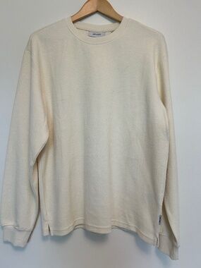 NWT Only & Sons Organic Cotton Quiet Luxury Crew Neck Sweatshirt Large Oatmeal